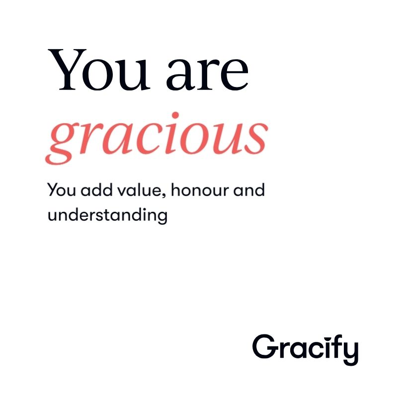 Affirmation Card: Gracious – Image 1