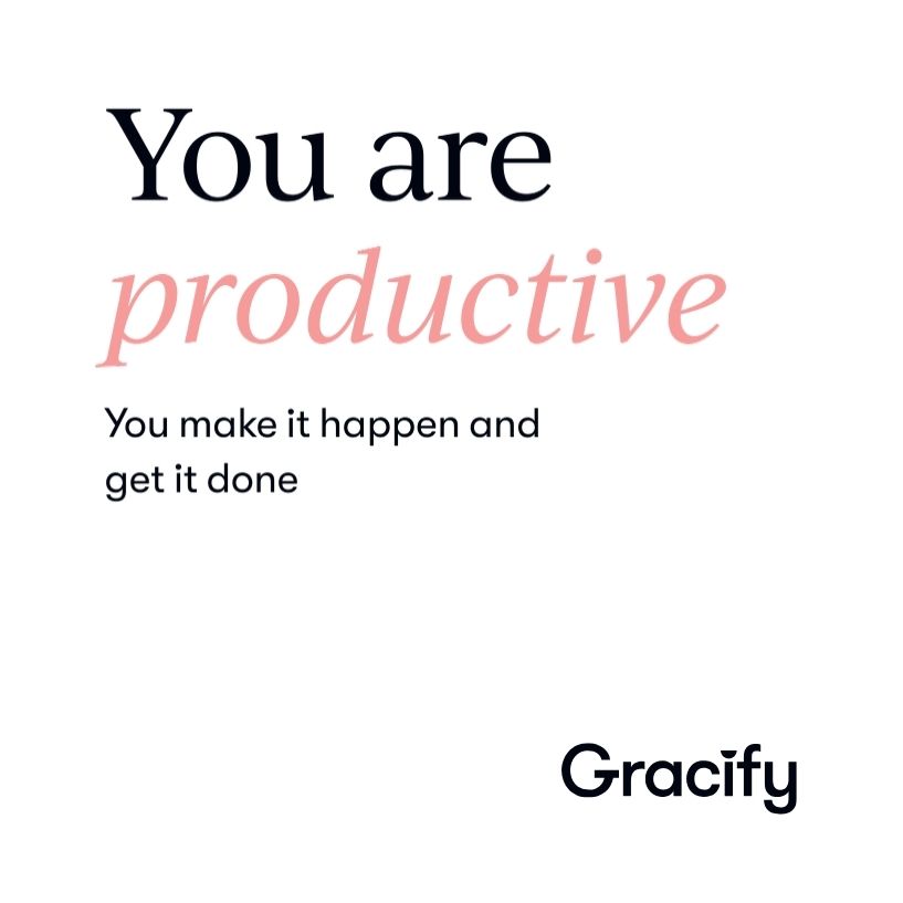 Affirmation Card: Productive – Image 1