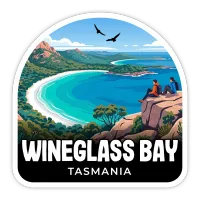 Wineglass Bay, Tasmania Sticker – Image 1