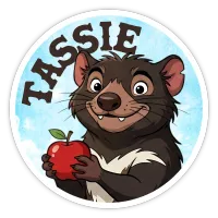 Tassie Sticker – Image 1