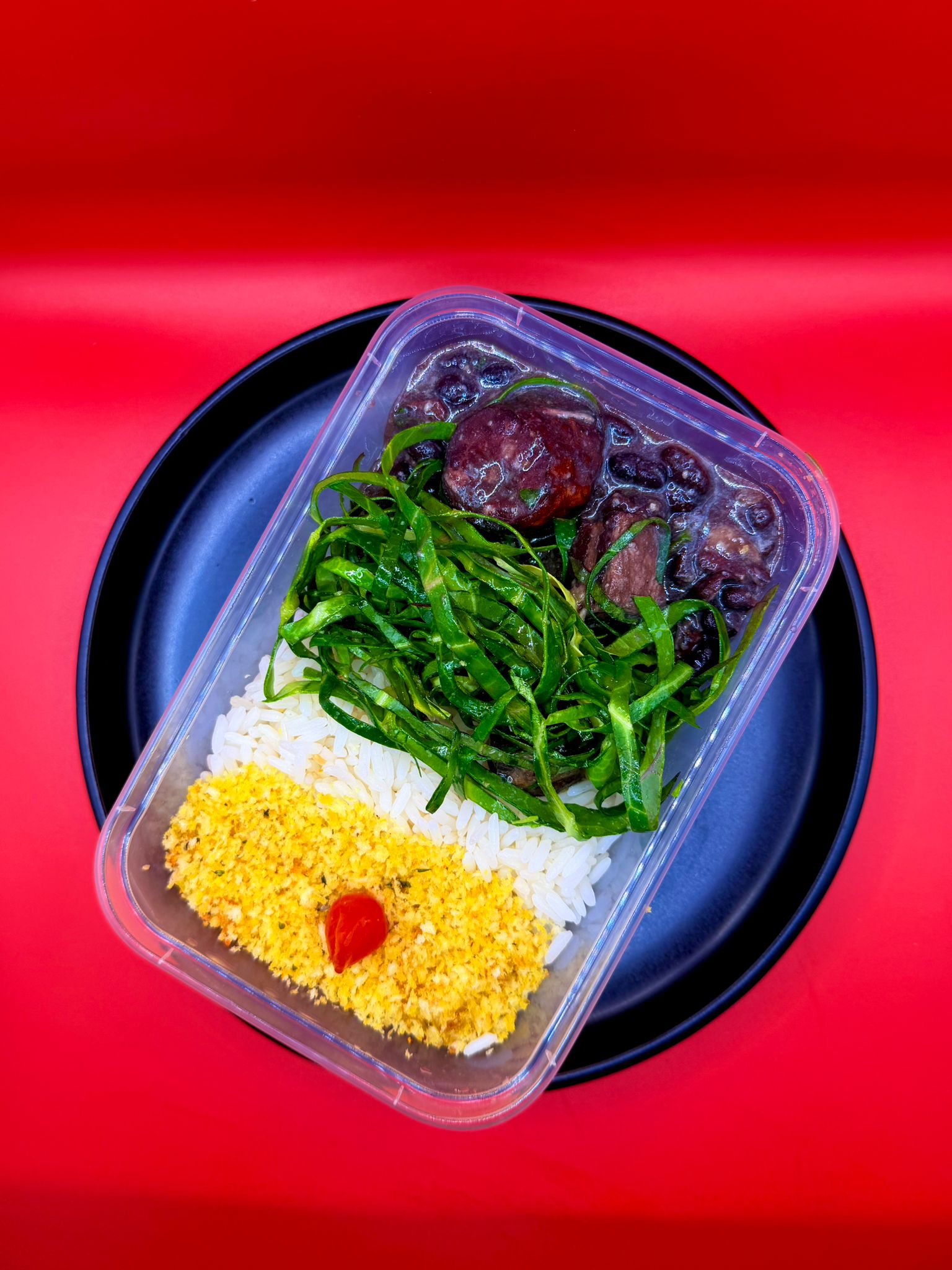 Feijoada with rice, farofa, and collard greens – Image 1