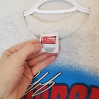 Vintage 90s Jeff Gordon Nascar Graphic Crewneck Sweater Gray Size M – Image 4