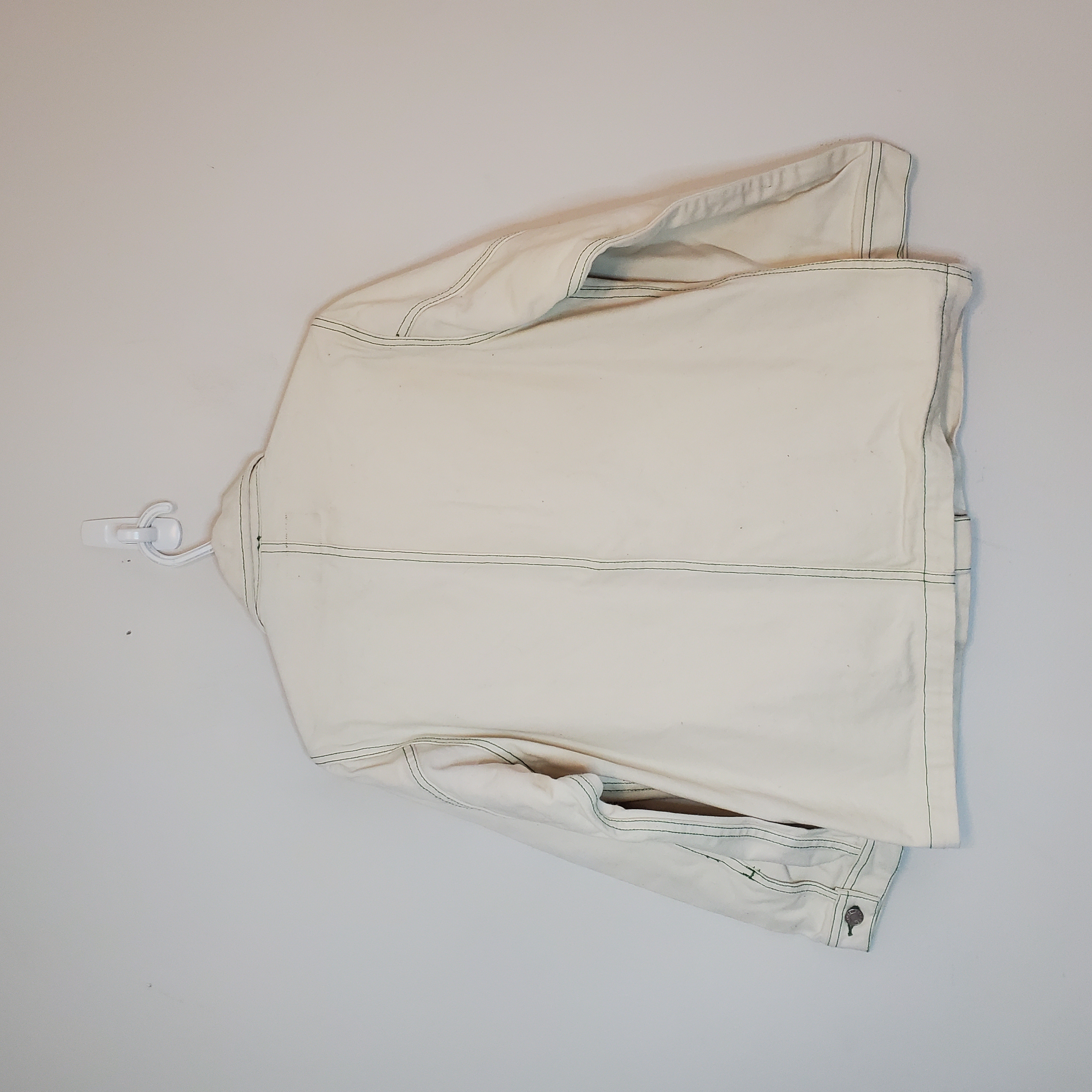 Stussy Wyatt Barn Denim Chore Jacket White Size M – Image 2