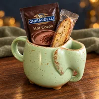 Tea Time Elephant Mug – Mug + Hot Chocolate & Biscotti