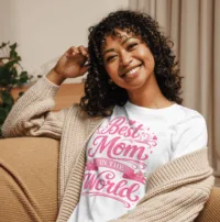 Best Mom Women's White Tshirt – Image 3