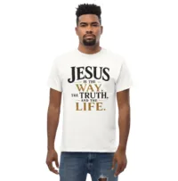 Jesus is the Way White Unisex Classic Tee – Image 4