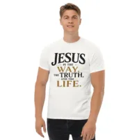 Jesus is the Way White Unisex Classic Tee – Image 3