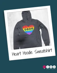 Rainbow Heart Hooded Sweatshirt – Image 1