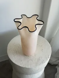 Jarvis Glass Vase – Ivory / Black – Image 3