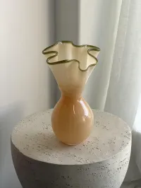 Calvert Glass Vase – Peach / Olive – Image 1