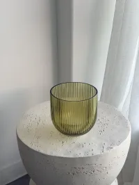 Ripple Vase Olive – Small Bell Round