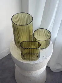 Ripple Vase Olive – Image 5