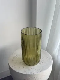 Ripple Vase Olive – Tall Bell Round