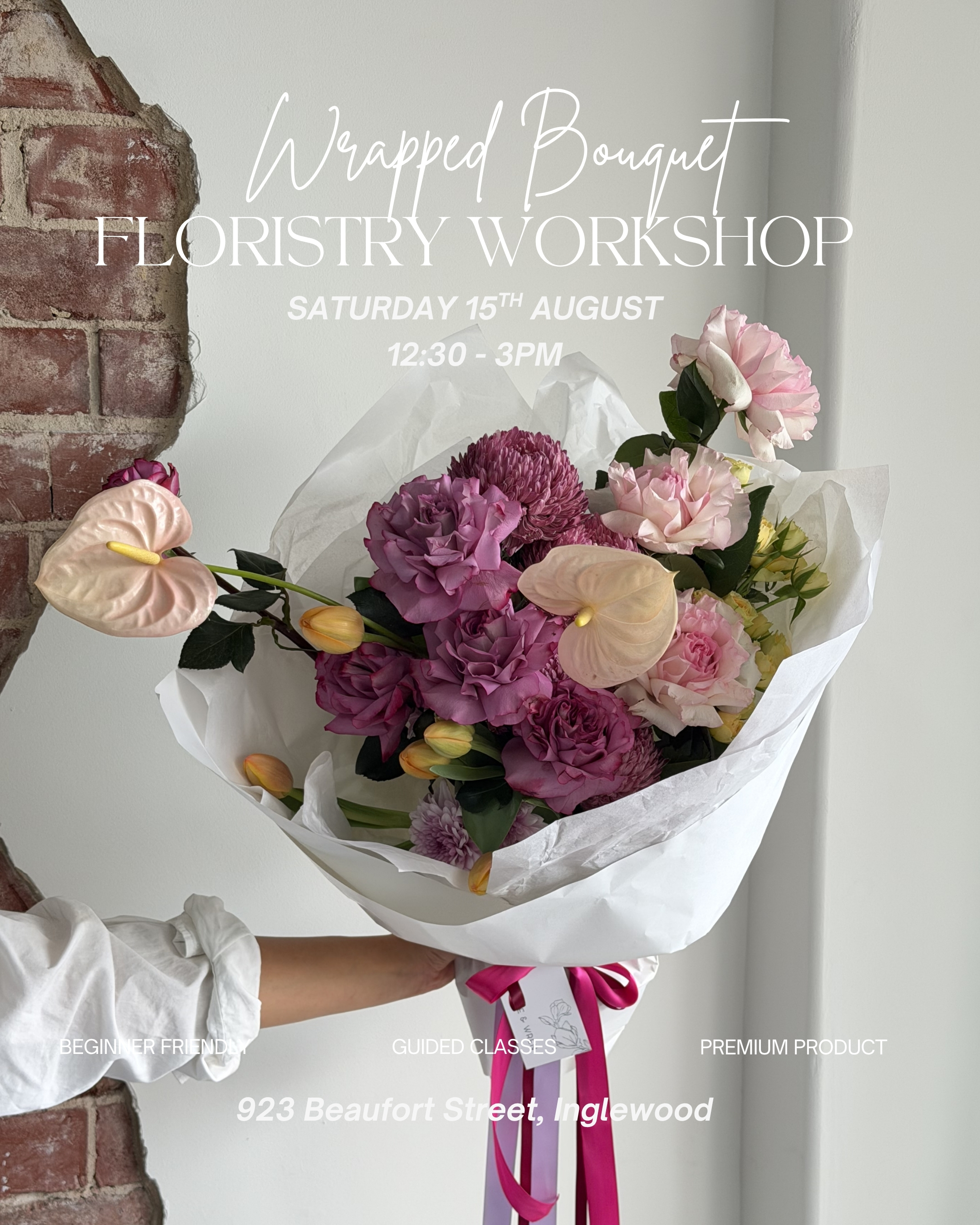 Wrapped Bouquet Floristry Workshop | SAT 15TH AUG – Image 1