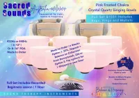 Crystal Singing Bowl Sets | Pink, Solid and Ombre Frosted Set – Image 6
