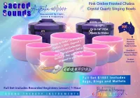 Crystal Singing Bowl Sets | Pink, Solid and Ombre Frosted Set – Image 2