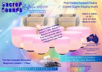 Crystal Singing Bowl Sets | Pink, Solid and Ombre Frosted Set – Image 5
