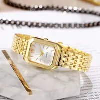 Elegant Vintage-Style Square Gold Watch – Image 3