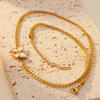 Gold Butterfly Pendant Chain Necklace    – Image 1