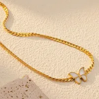 Gold Butterfly Pendant Chain Necklace    – Image 2