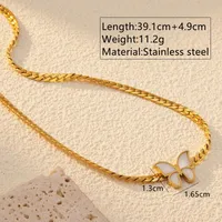 Gold Butterfly Pendant Chain Necklace    – Image 3