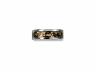 obsidian gold inlay ring – Image 1