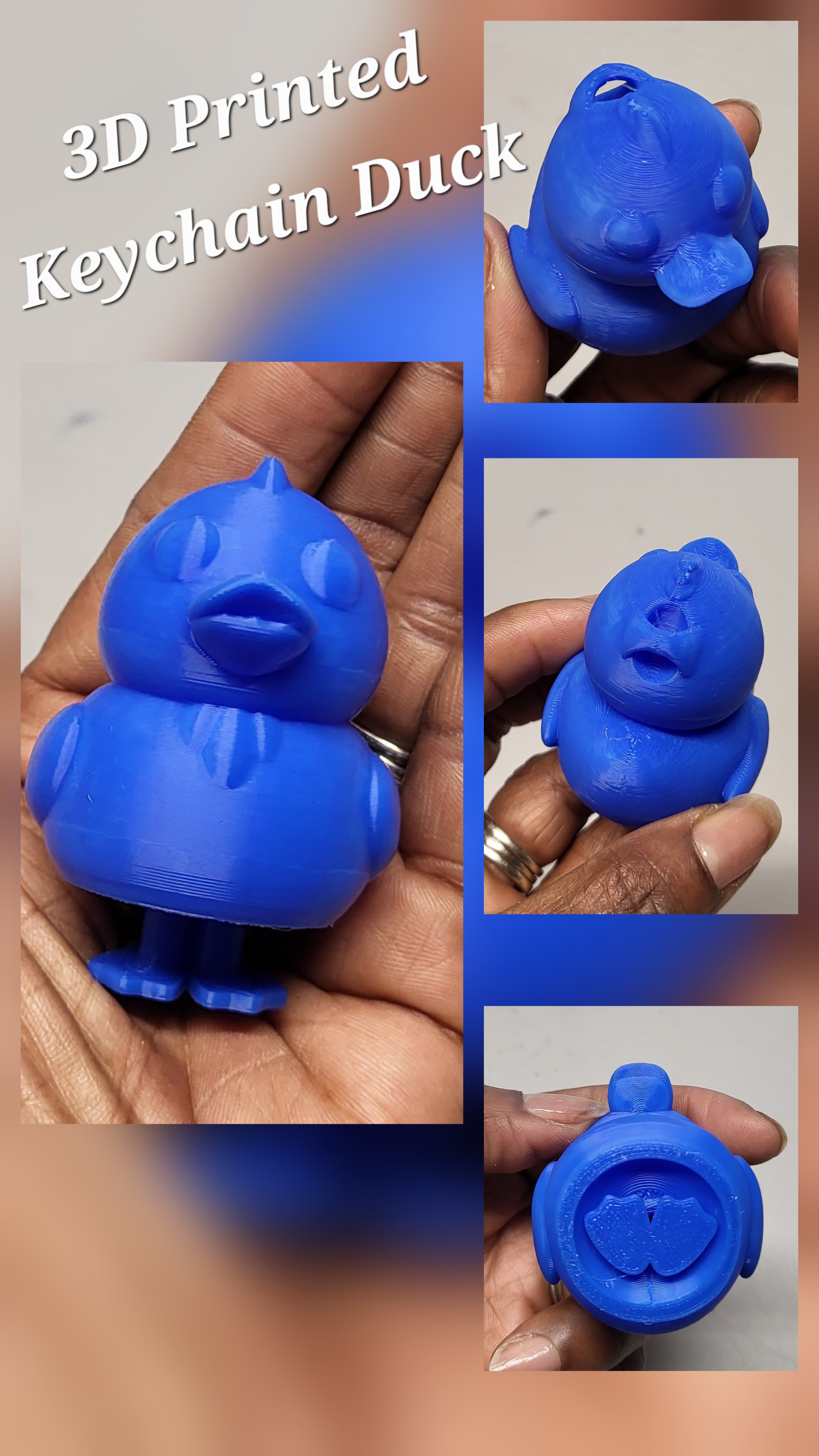 3D Flexi Duck Keychain – Image 1
