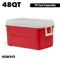 Igloo 48 QT Laguna Hard-Sided Ice Chest Cooler – Red