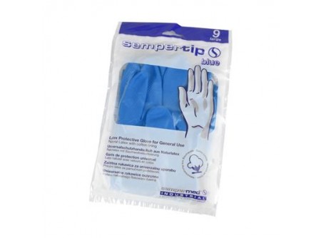Latex munkavédelmi kesztyű, Sempertip Kék, méret:8 (M) EN420 – Image 1