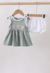 Sage Starfish Shell Bloomer Set – Image 1