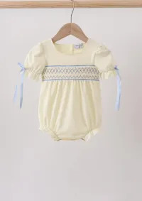 Cream Smocked Bubble – Image 1