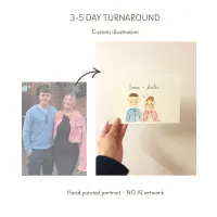 Custom Couple/Family Portrait - Watercolour Painting – Image 6