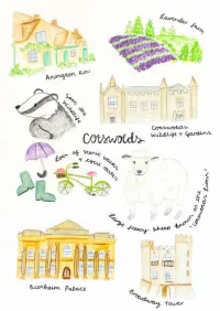  ‘The Cotswolds’ Illustration A5 – Image 1