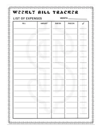 Weekly Budget Planner and Organizer 12-months – Image 3