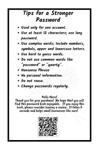 Internet Address And Password Logbook  – Image 2