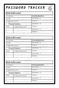 Internet Address And Password Logbook  – Image 3