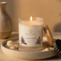 Lavender Natural Coconut Wax Candle – 8 oz / 227 g – Image 1