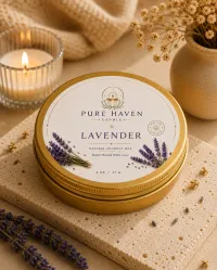Lavender Natural Coconut Wax Tin Candle – 2 oz / 57 g – Image 1