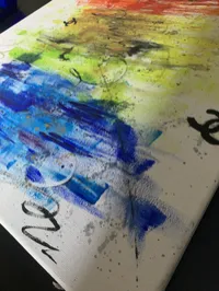 Origineel handgeschilderd abstract schilderij – Kleurrijk 40x60 cm – Image 2