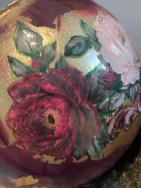 Barok vaas Bordeaux & Goud – 25 cm – Image 4