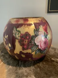 Barok vaas Bordeaux & Goud – 25 cm – Image 1