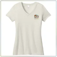 20th Anniversary District Women’s Perfect Weight® V-Neck Tee DM1170L – Image 2