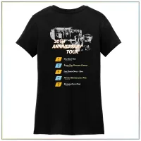 20th Anniversary District® Women’s Perfect Weight® Tee DM104L – Jet Black, Small