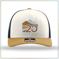 20th Anniversary Richardson Trucker Cap 112 – Cream/Navy/Gold