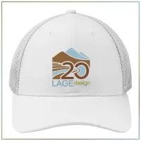 20th Anniversary New Era® Recycled Snapback Trucker NE208 – White