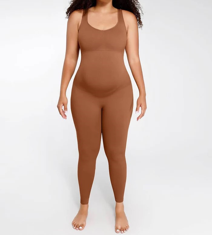 Phatkool Pregnancy Support Jumpsuit – Caramel, XS/S