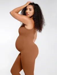 Phatkool Pregnancy Support Jumpsuit – Caramel, XL/XXL