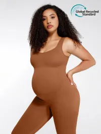 Phatkool Pregnancy Support Jumpsuit – Caramel, M/L
