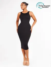 Phatkool Ultra-Sculpt Seamless Shaper Dress – Black,  M/L