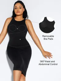 Phatkool Ultra-Sculpt Seamless Shaper Dress – Black, 3XL/4XL